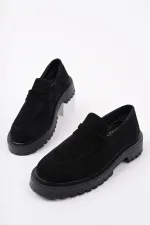 Mocassins Muggo PARADISE en cuir véritable à semelle épaisse, pour femmes, parfaits au quotidien.