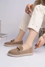 Mocassins décontractés en daim à détails perlés pour femmes Muggo AUREVA