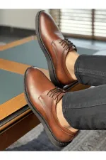 Chaussures décontractées classiques en cuir véritable pour hommes Muggo Marcel, garanties.