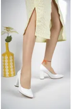 Muggo W707 Garantili Kadın Klasik Günlük Tarz Şık ve Rahat Topuklu Ayakkabı