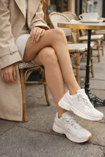 Muggo HYNEX Women's Thick Sole Lace-up Casual Sneaker Sports Shoes