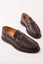 Chaussures décontractées pour hommes Muggo ALFRED en cuir véritable avec boucle en métal et semelle confortable