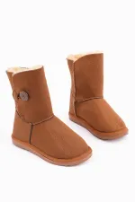 Bottes d'hiver Muggo KIDDY pour enfants, doublées de fourrure et à boutons
