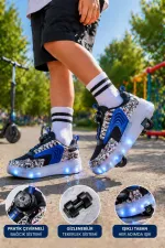 Muggo FLOW Çocuk Işıklı Patenli Tekerlekli Sneaker Spor Ayakkabı Muggo FLOW Çocuk Işıklı Patenli Tekerlekli Sneaker Spor Ayakkabı