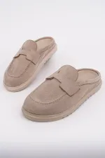 Mocassins Muggo Vintage en cuir suédé, décontractés et confortables, à bout fermé, pour femmes.