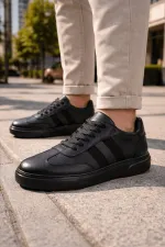 Chaussures de sport décontractées à lacets en cuir véritable Muggo REEDS pour hommes