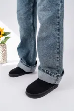 Bottines courtes décontractées Muggo TAZZY pour femmes, à semelle épaisse et doublure en fourrure.