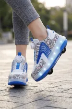 Muggo FLOW Kids Light-Up Roller Skate Sneaker Sports Shoes Muggo FLOW Kids Light-Up Roller Skate Sneaker Sports Shoes