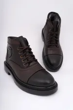 Muggo GUSTA Bağcıklı Fermuarlı İçi Kürklü Erkek Kışlık Bot