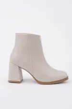 Bottes Muggo DIVINA à bout carré et talon épais avec fermeture éclair pour femmes