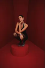 Muggo ARYNA Sivri Burun Arkası Açık Günlük Klasik Kadın Topuklu Ayakkabı