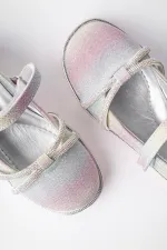 Muggo UNİCORN Garantili Günlük Ortopedik Hafif Taban Taşlı ve Cırtlı Kız Çocuk Babet