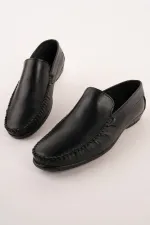 Muggo WILLS Genuine Leather Laceless Men's Casual Classic Loafer Shoes