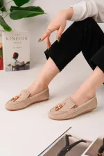 Muggo FAWN Colorful Beaded Detail Women's Casual Loafer Shoes Muggo FAWN Colorful Beaded Detail Women's Casual Loafer Shoes