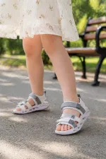 Sandales lumineuses à scratch pour filles Muggo TATU