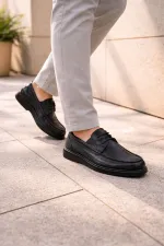 Chaussures décontractées classiques pour hommes Muggo FATHER en cuir véritable, à lacets et semelle confortable