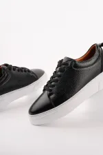Muggo LEONS Genuine Leather Men's Thick Sole Lace-up Casual Sneaker Muggo LEONS Genuine Leather Men's Thick Sole Lace-up Casual Sneaker