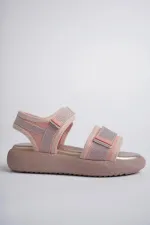 Sandales pour filles Muggo CRUZ, garanties pour tous les jours, à semelle orthopédique légère, pailletées et à scratch