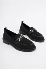 Muggo SAKURA Women's Knitted Loafer Casual Moccasin Shoes with Metal Buckle Muggo SAKURA Women's Knitted Loafer Casual Moccasin Shoes with Metal Buckle