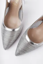 Muggo ARYNA Sivri Burun Arkası Açık Günlük Klasik Kadın Topuklu Ayakkabı