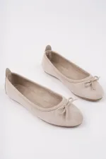 Muggo MİU Fiyonklu Kadın Deri Günlük Babet