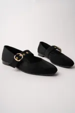 Ballerines en cuir pour femmes Muggo HALSEY à boucle dorée