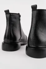 Muggo DRAKO Genuine Leather Double Zipper Men's Winter Chelsea Boots