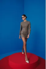 Muggo FOREST Arkası Açık Toka Detaylı Günlük Klasik Topuklu Kadın Stiletto Ayakkabı