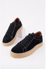 Chaussures de sport décontractées Muggo MIDWAY à lacets en cuir véritable pour hommes