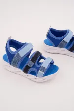 Sandales lumineuses à scratch Muggo NAVI pour garçons