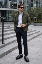 Chaussures décontractées pour hommes Muggo ALFRED en cuir véritable avec boucle en métal et semelle confortable