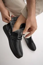 Muggo DEWEY Garantili Fermuarlı Bağcıklı Kürklü Soğuk Geçirmez Erkek Bot