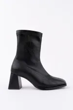 Bottes à talons Muggo STORM pour femmes, bout carré garanti, fermeture éclair arrière