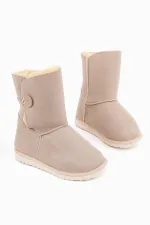 Bottes d'hiver Muggo KIDDY pour enfants, doublées de fourrure et à boutons