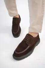 Muggo SAMUEL Chaussures pour hommes classiques et confortables en cuir véritable, style décontracté, avec semelle orthopédique épaisse.