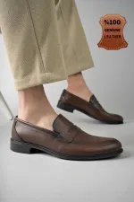 Muggo H0140 Chaussures décontractées classiques pour hommes en cuir véritable, garanties