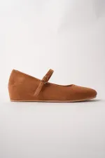 Ballerines Muggo BERNY à talon caché, en cuir, à bride unique pour femmes