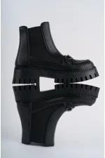 Muggo VESPER Garantili Tokalı Kalın Taban Kadın Chelsea Bot