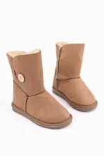 Bottes d'hiver Muggo KIDDY pour enfants, doublées de fourrure et à boutons