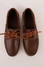 Muggo GENOVA Genuine Leather Lace-up Men's Casual Loafer Shoes Muggo GENOVA Genuine Leather Lace-up Men's Casual Loafer Shoes