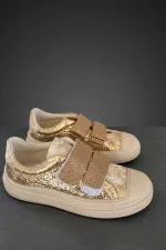 Chaussures de sport décontractées à paillettes et à scratch Muggo ORIELLA pour filles