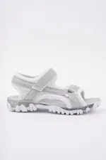 Muggo ELON Cırtlı ve Simli Günlük Kız Çocuk Sandalet