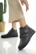 Bottes pour femmes Muggo en cuir véritable avec semelle orthopédique et éperon du talon, garanties médicalement