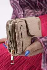 Muggo CHEKO Bozuk & Kağıt Para Bölmeli Fermuarlı Kartlık Kadın Cüzdan