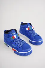 Muggo KUKULİ Garantili Legolu Bağcıklı ve Cırtlı Ortopedik Çocuk Sneaker Spor Ayakkabı