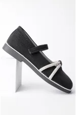 Ballerines Muggo UNICORN pour filles, semelle orthopédique légère, ornées de strass et fermeture velcro, garanties pour tous les jours.