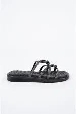 Muggo Bella Kadın Garantili Günlük Ortopedik Taşlı Şık Tarz ve Rahat Terlik