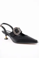 Muggo MARİANA Toka Detaylı Kadın Günlük Klasik Topuklu Ayakkabı