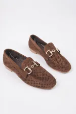 Muggo PHUKET Guaranteed Metal Buckle Laser-Cut Breathable Leather Women's Loafer Casual Shoes Muggo PHUKET Guaranteed Metal Buckle Laser-Cut Breathable Leather Women's Loafer Casual Shoes