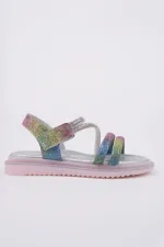 Sandales décontractées à scratch et paillettes Muggo MQUEEN pour filles